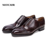 mens leather dress shoes autumn new social wedding office high quality luxury elegant business mens shoes