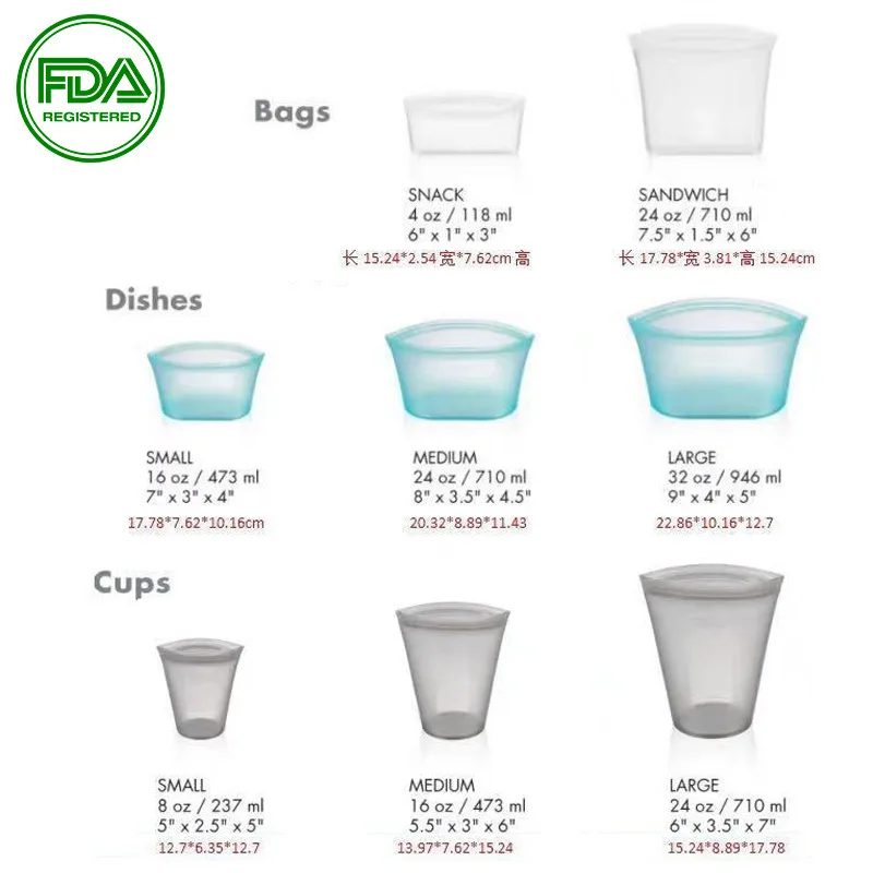 

Reusable Silicone Ziploc Bags,reusable food storage bags,Reusable Eco Friendly Bags ,reusable Food Packaging Bags,An eight suit