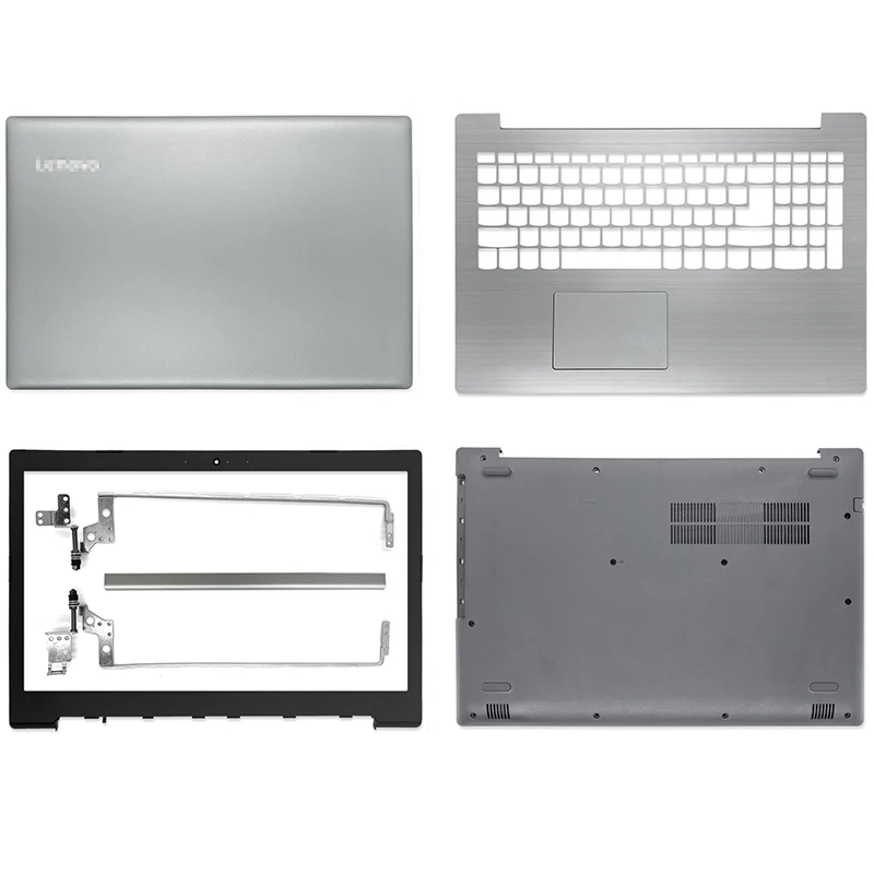 

NEW LCD Back Cover/Front bezel/Hinges/Palmrest/Bottom Case Laptop For Lenovo IdeaPad 320-15 320-15IKB 320-15ISK 320-15ABR Silver