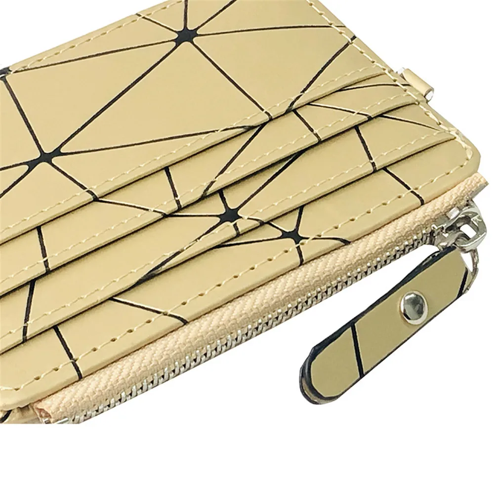 

10*7.5cm Travel Pu Leather Bank Business Id Card Holder Zipper Wallet Case Coin Purse Earphone Holder Pouch For Women Men