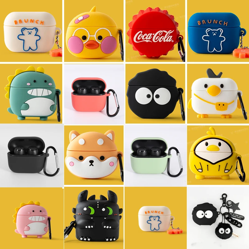 

3D Cute cases For Edifier X3 Case for Edifier V02 / Minibuds Earphone Cartoon Cover for Edifier X3 Case Silicone Headphone Funda