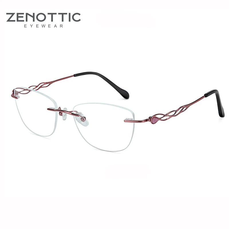 ZENOTTIC титановая оправа для очков женские ультралегкие очки Классический