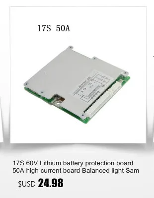 7S 10A BMS 26V непрерывная 10A с балансом 18650 верхняя специальная плата защиты батареи