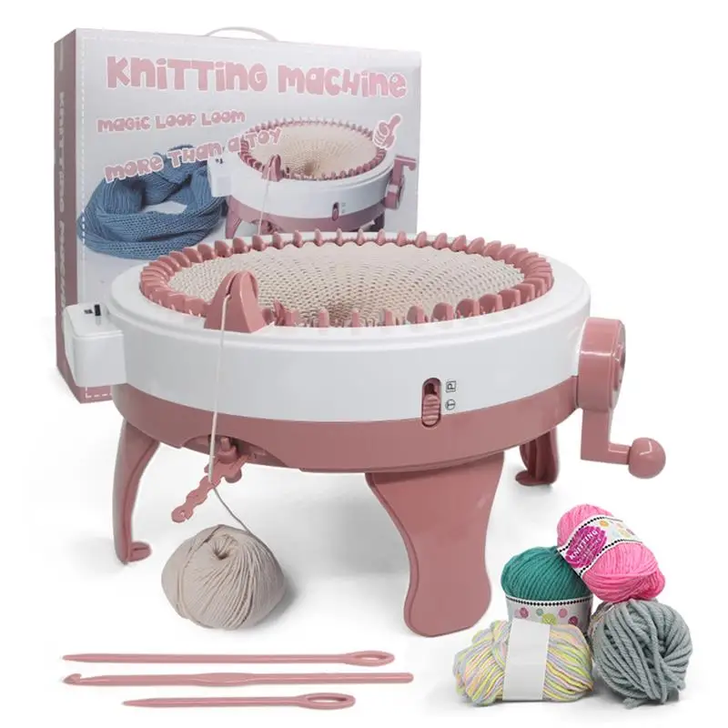 

Knitting Machine 48 Needles Knitting Loom Machine Weaving Loom Knitting kids Scraf Learning Toy Adults DIY Threader Sewing Tool