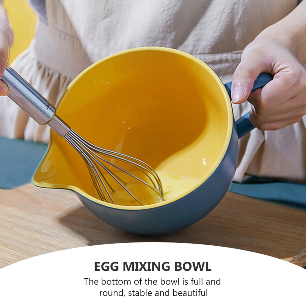 

1Pc Multifunctional Mixing Bowl Egg Mixing Holder Baking Mix Bowl (Yellow Blue)