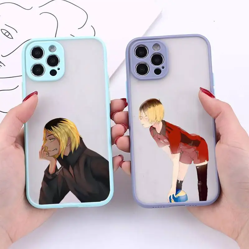 

Kenma Phone Case Matte Shockproof Phone Case For iPhone 12 11 Pro XS Max XR X 8 7 Plus Camera Protection Bumper cover