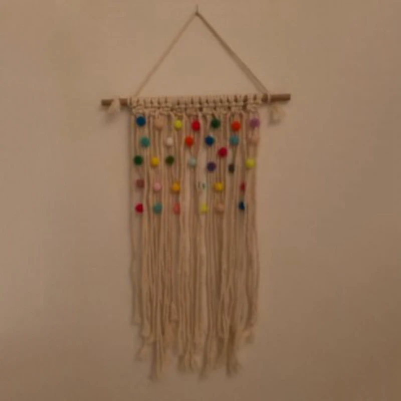 Красочный гобелен из макраме праздничный Настенный декор для детской комнаты