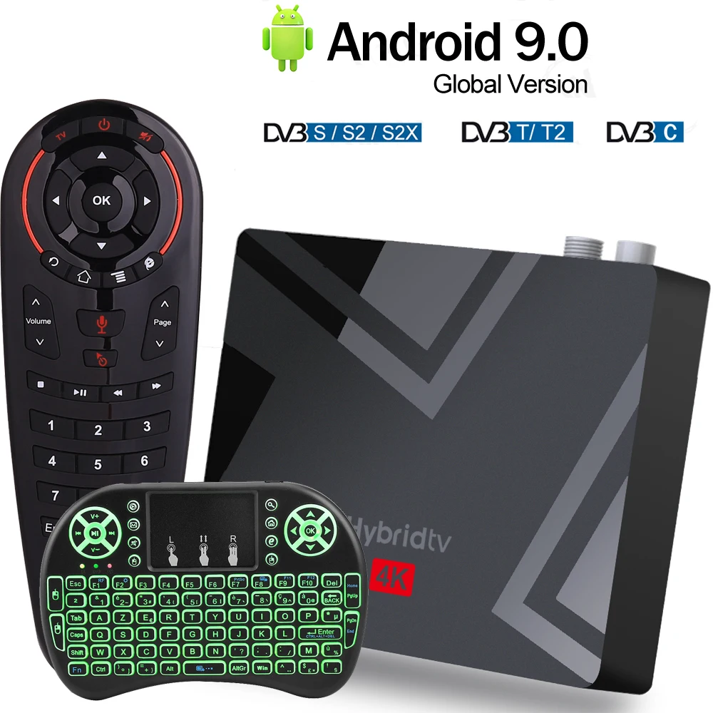 ТВ-приставка MECOOL K5 для Smart TV Android 9 0 Amlogic S905X3 2 4G 5G Wi-Fi LAN 10/100M Bluetooth 4 1 ГБ 16 DVB S2/T2 |