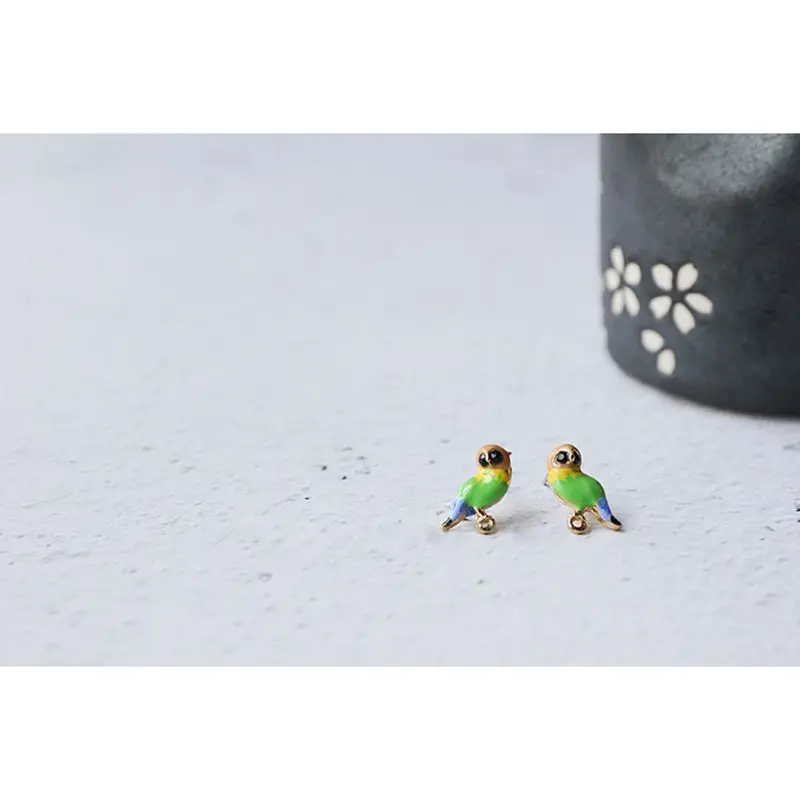 Искусство сад ветер серьги в виде попугая цветок грибной венок DIY ручной работы