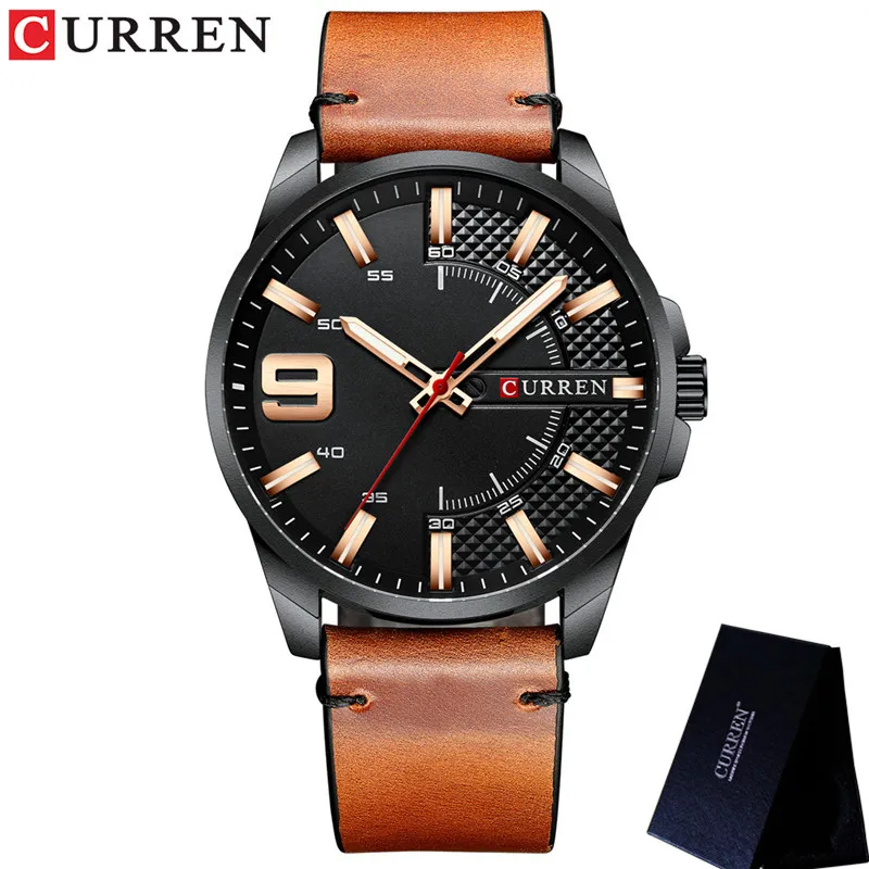 CURREN спортивные мужские часы Топ люксовый бренд военная армия Бизнес Мужские
