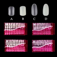 extra thin clear false nail full nail tips soft frosted surface fake nails square and pointed manicure tools