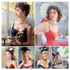 5D алмазная живопись сделай сам, портрет, красота, Набор для вышивки крестиком, полноразмернаякруглая Алмазная вышивка, мозаика, искусство, картина, украшение для дома