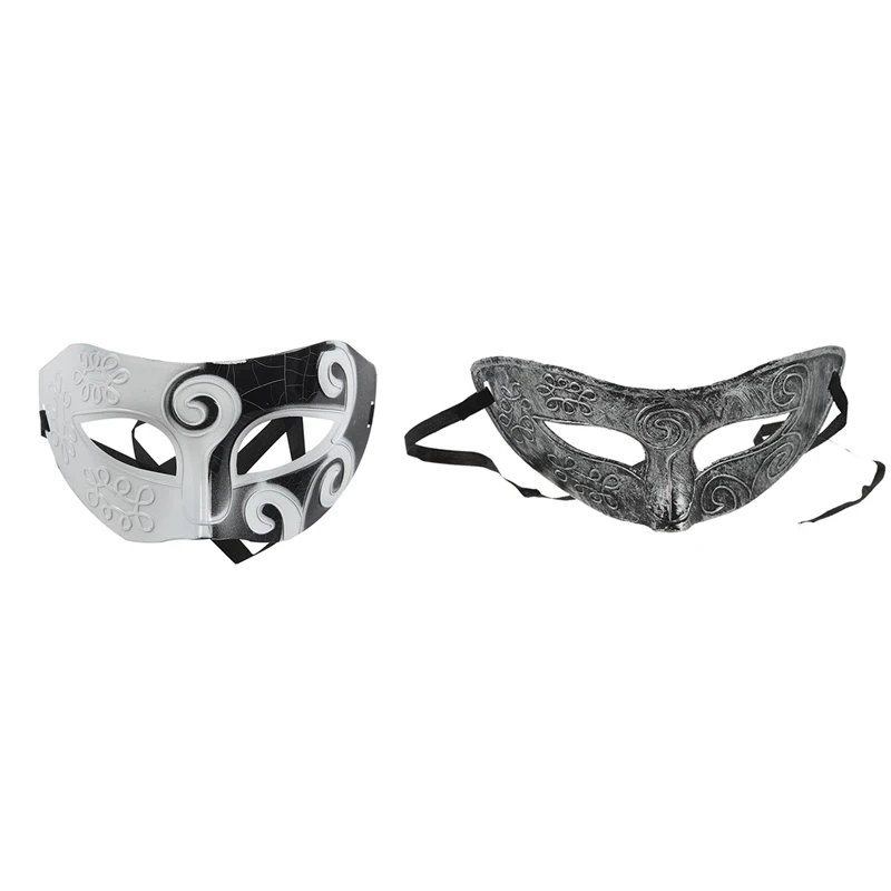 1Pcs Black White Roman Greek Mens Venetian Halloween Costume Party Masquerade Mask &amp Ball Masks Stag Fancy Dress Vene | Спорт и