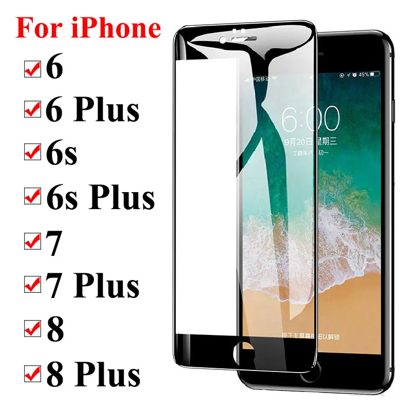 Закаленное стекло для iPhone 8 7 6 S plus Защитная пленка экрана 8plus 7plus Aphone i8 Aifon