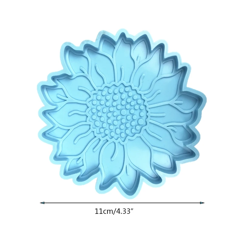 

Handcraft Sunflower Coaster Epoxy Resin Mold Cup Mat Pad Silicone Mould DIY Crafts Home Decoration Casting Tools