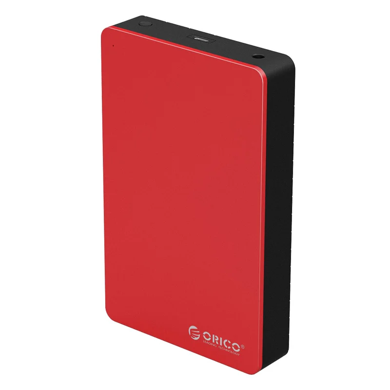 ORICO 3,5 дюйма type-C HDD чехол алюминиевый SATA для USB C внешний жесткий диск Корпус для 8 ТБ HDD SSD с адаптером питания 12 В