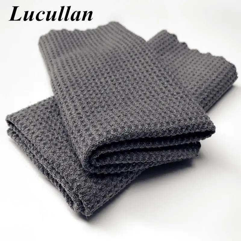 Lucullan 40X40 см безedgeless витражные краски интерьера из Микрофибры Для Вытирания ткань супер абсорбирование без ворса вафельное плетение полотенца