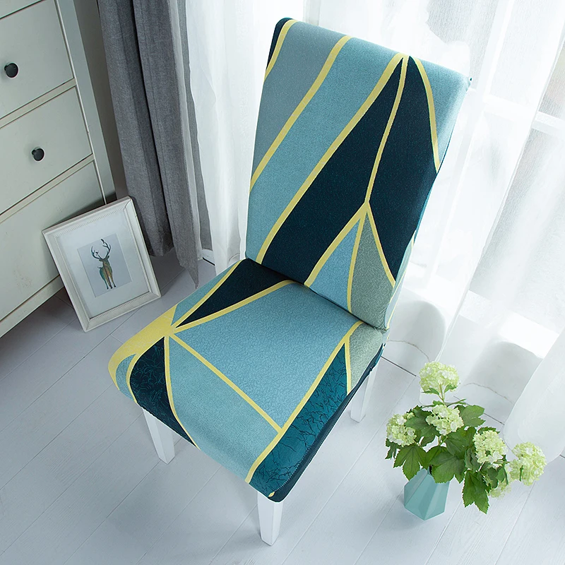 

Plain Dining Chair Cover Spandex Elastic Slipcover Case Stretch Seat Cover for Wedding Hotel Banquet Living Room dining chair