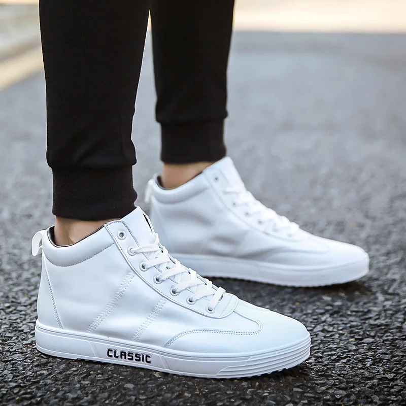 Кроссовки мужские для танцев в стиле хип-хоп мягкая кожа высокие дышащие