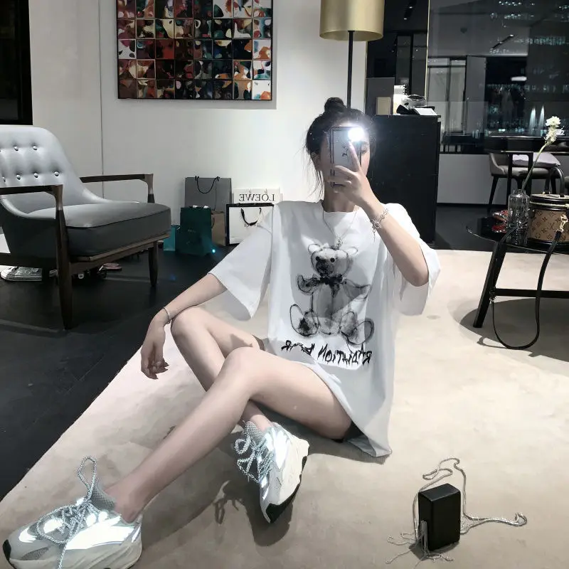 

T-shirt women's 2020 summer new net red with cartoon