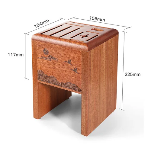 Деревянная подставка для ножей из эбенового дерева