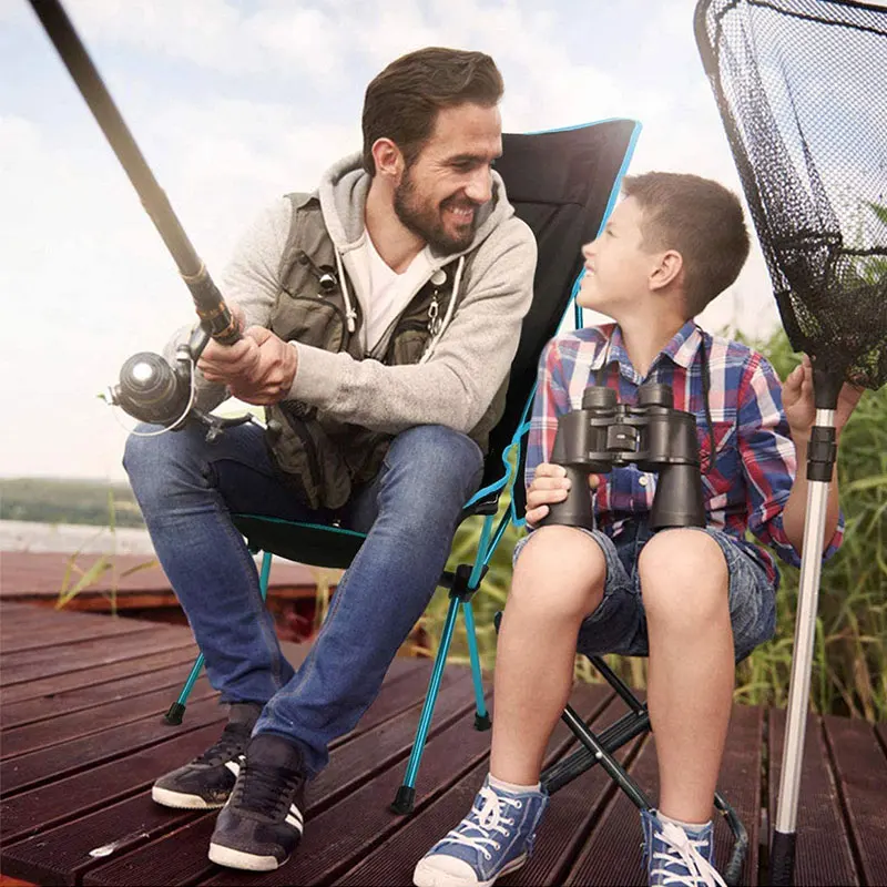 

Outdoor Camping Ultralight Folding Chair Travel Chair Fishing BBQ Hiking Strong High Load 150kg Beach Oxford Cloth Fishing Chair