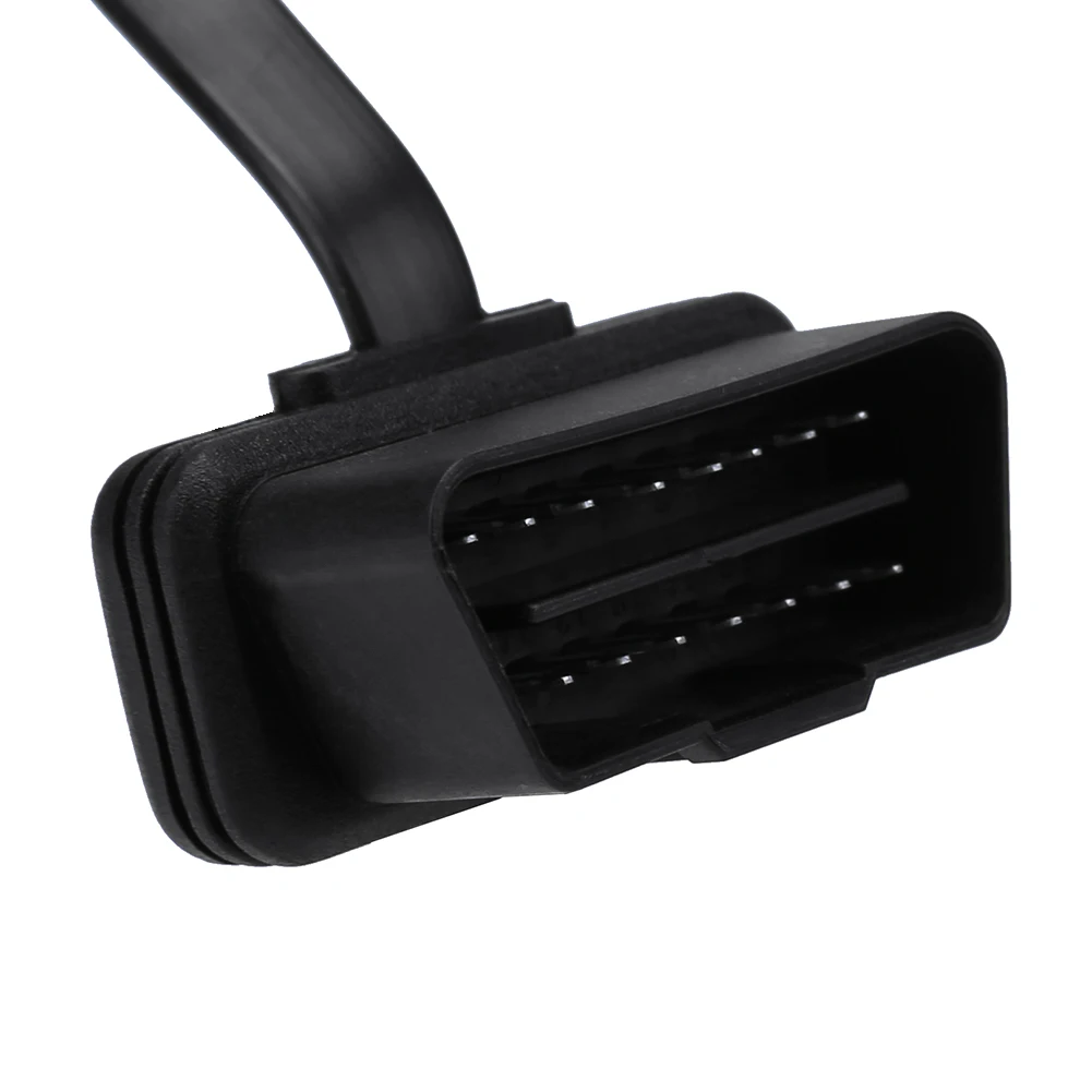 Плоский тонкий ELM327 16Pin OBD2 0,6 м кабель для отслеживания мужчин и женщин удлинитель диагностический кабель-удлинитель провод соединитель Адаптер