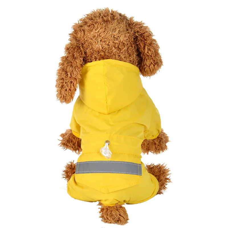Dog Raincoat Reflective Pet Clothes Clothing Waterproof Jumpsuit Jacket Yorkie Poodle Bichon Pomeranian Schnauzer Corgi Coat | Дом и сад