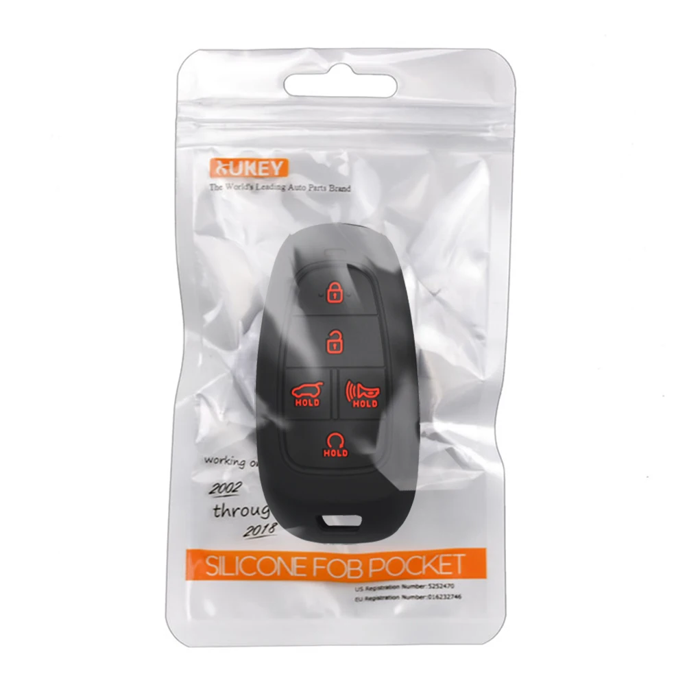 Силиконовый чехол для автомобильного ключа 5 кнопок защитный чехол-держатель