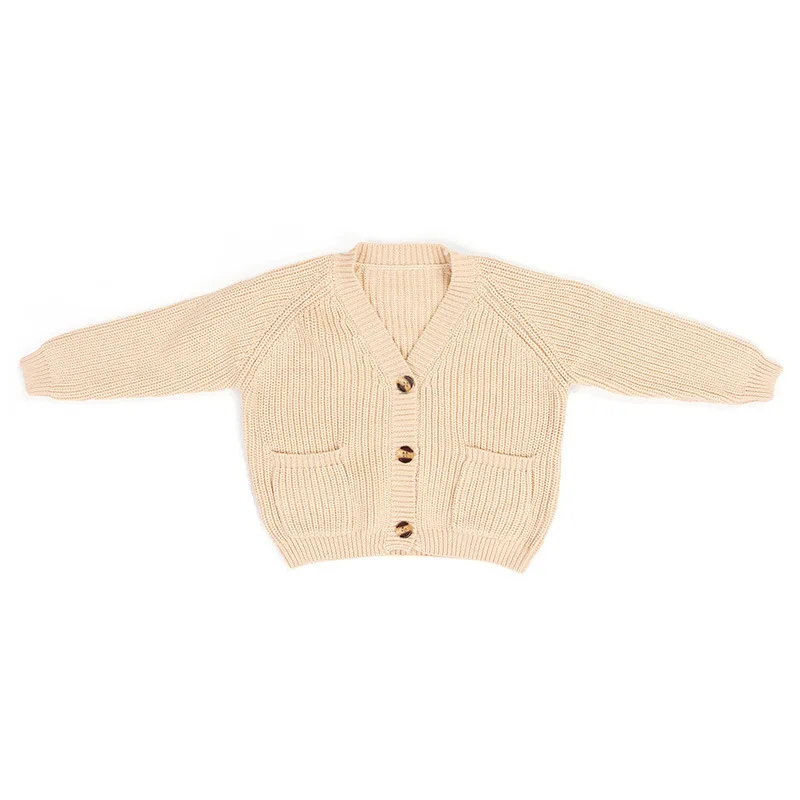 

Autumn Girls Clothes Army Green Cotton Pocket Button Long Sleeve Sweater Variety of Monochrome Pure Cotton Toddler Girl Outfits