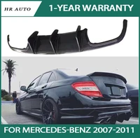 high quality bumper fit for mercedes benz 2007 2011 old c class w204 c63 early stage carbon fiber blades all over the rear lip