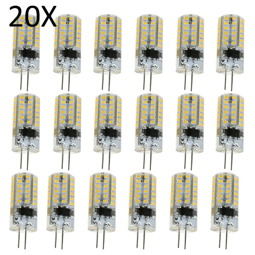 Силиконовые Хрустальные светодиодный лампы 20X G4 5 Вт Светильник 3014 SMD 48