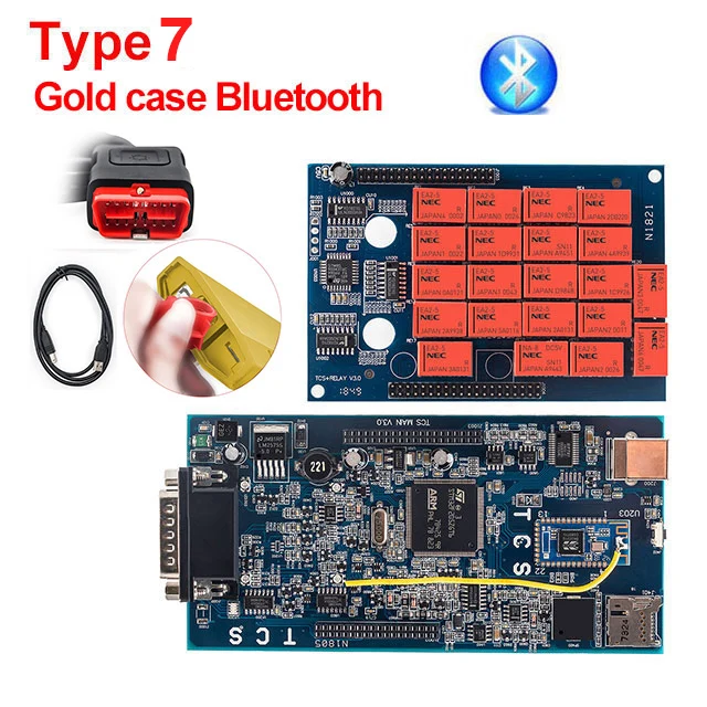 CDP TCS CDP PRO Plus Bluetooth. R3 keygen программное обеспечение OBD2 Авто сканер для автомобилей грузовиков OBDII диагностический инструмент - Цвет: Gold case BT