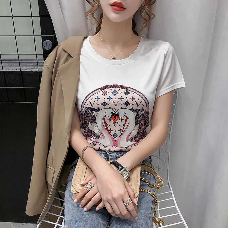 

Summer oversized T-shirt animal print t shirt women short sleeve o-neck tops female casual woman tshirts camisetas de mujer