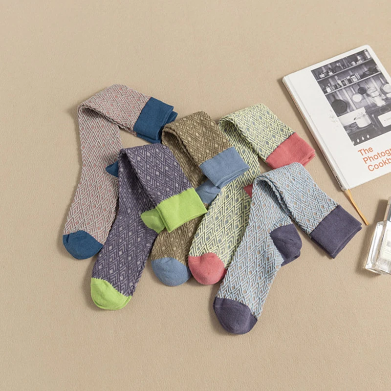 Японский стиль Высокие гольфы женские модные длинные хлопковые носки забавные