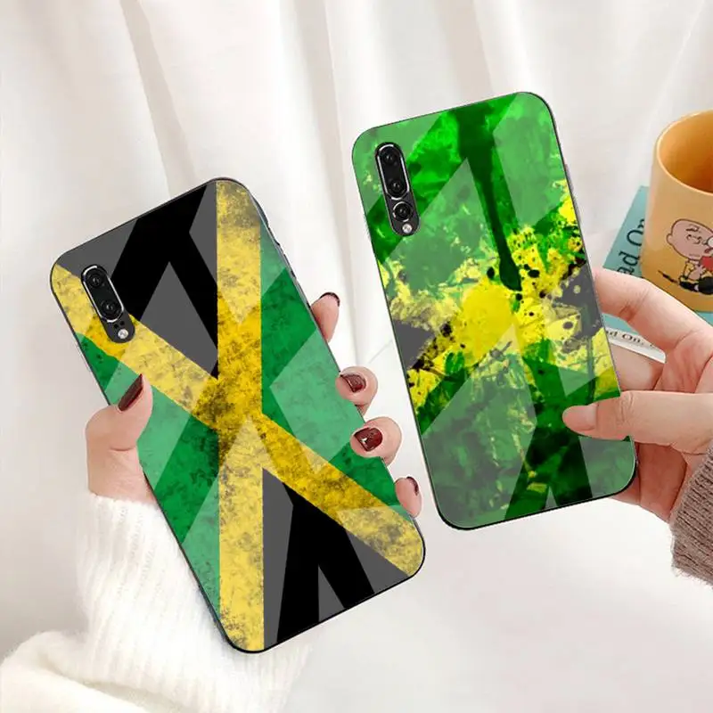 

Jamaica Flag Phone Case Tempered Glass For Huawei P9 10 Plus 20 Pro Mate9 10 20 20pro Honor7A 8X 9 10 Nova3i 5