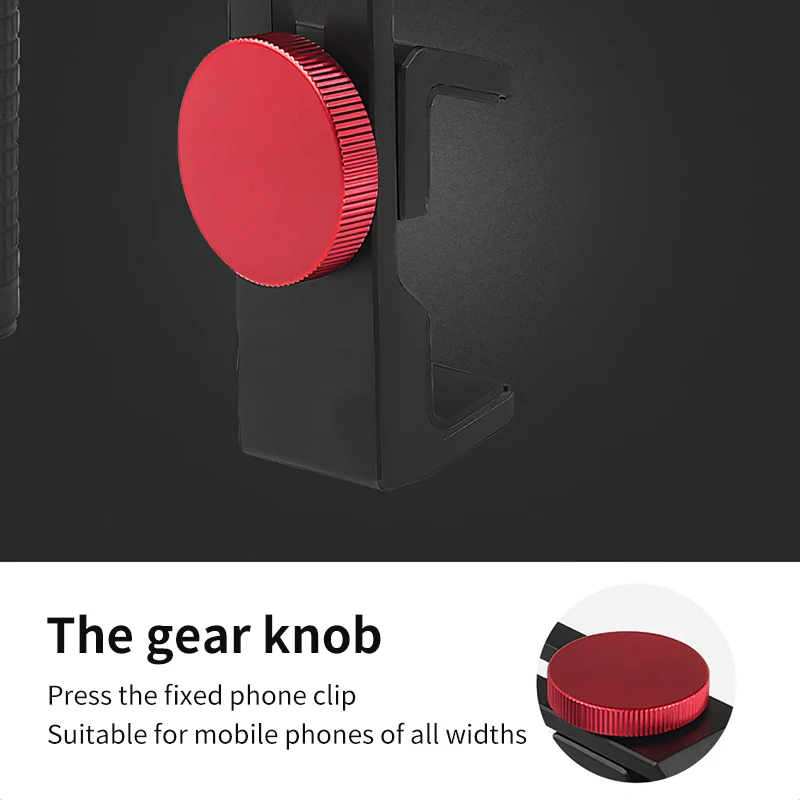 

Non-Slip For Mobile Phones Aluminum Alloy+Rubber Hand-Held Phone Smartphone Stabilizer Live Broadcast Stabilizer Ergonomic