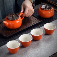 chinese kung fu teapot tea set ceramic portable teapot set one pot four cup with tea caddy teaware ceremony teacup gifts