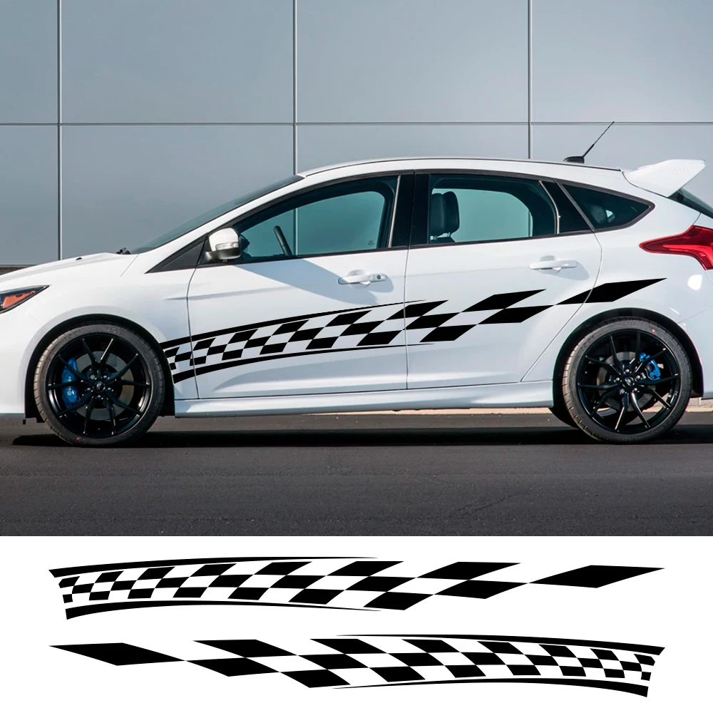 2 шт. виниловые наклейки на дверь автомобиля для Kia Sportage Rio Lada Granta Honda Fit Ford Focus 3 MK2 MK3