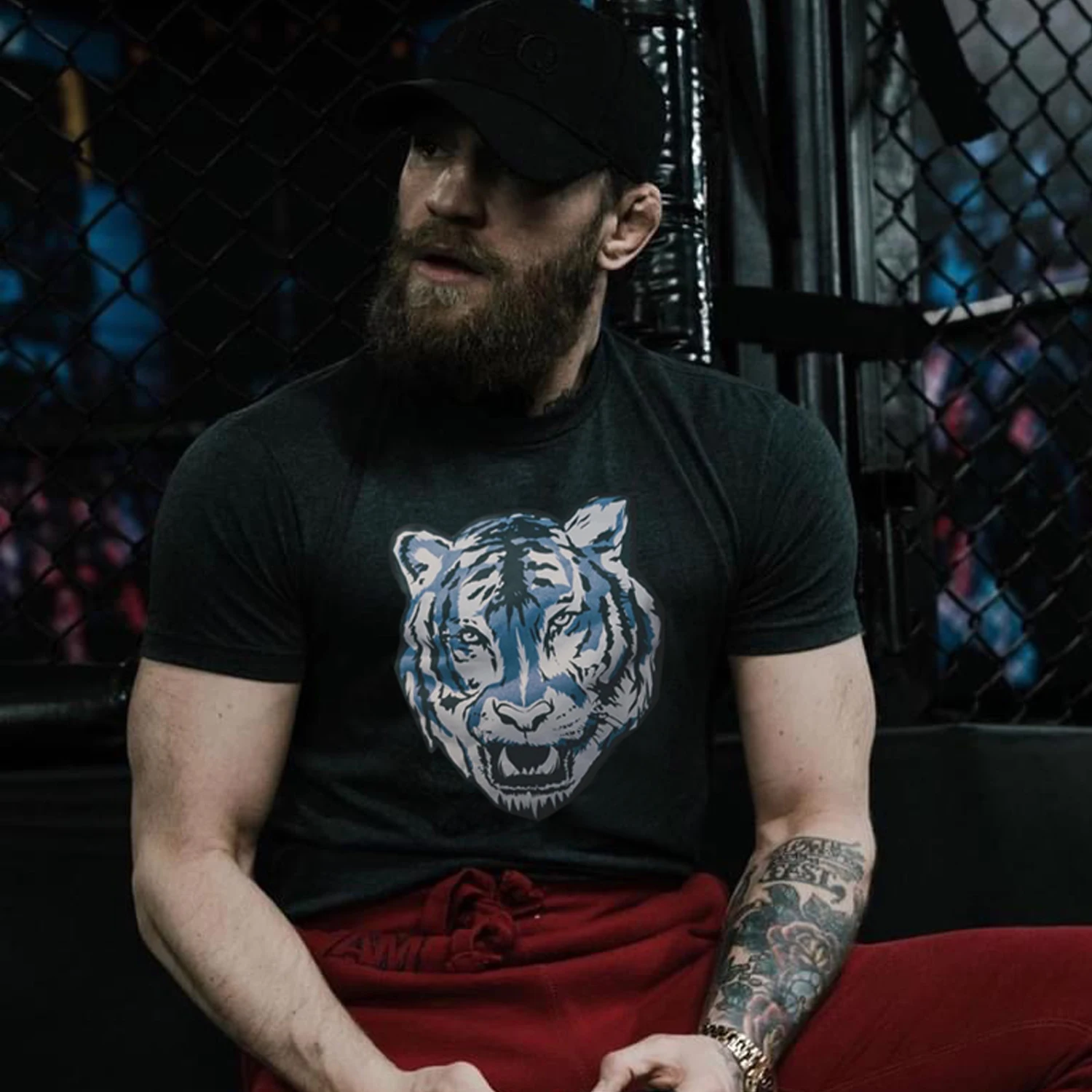 Футболка Коннер Макгрегор фитнес Тигр Муай Тай Горячая Борьба крови ММА с
