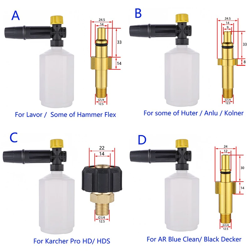 

Car Foam Wash Snow Foam lance Foam Nozzle Foam Cannon High Pressure Washer