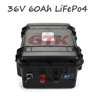 Водонепроницаемая 36 в 60 ач Lifepo4 батарея с BMS для 1500 Вт скутера, велосипеда, трехколесного велосипеда, Солнечная резервная энергия, гольф-мобиль + зарядное устройство 5 А