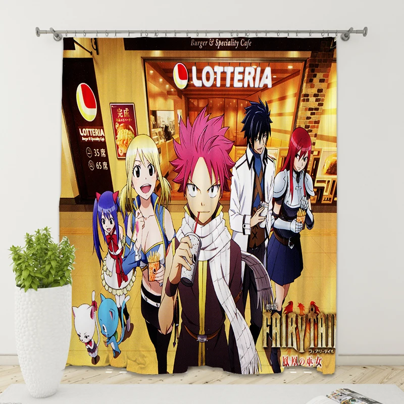 

Popular Anime Fairy Tail 3D Printed Curtain Kids Bedroom Living Room Curtain Home Decoration Parlour Room Blackout Curtains 03