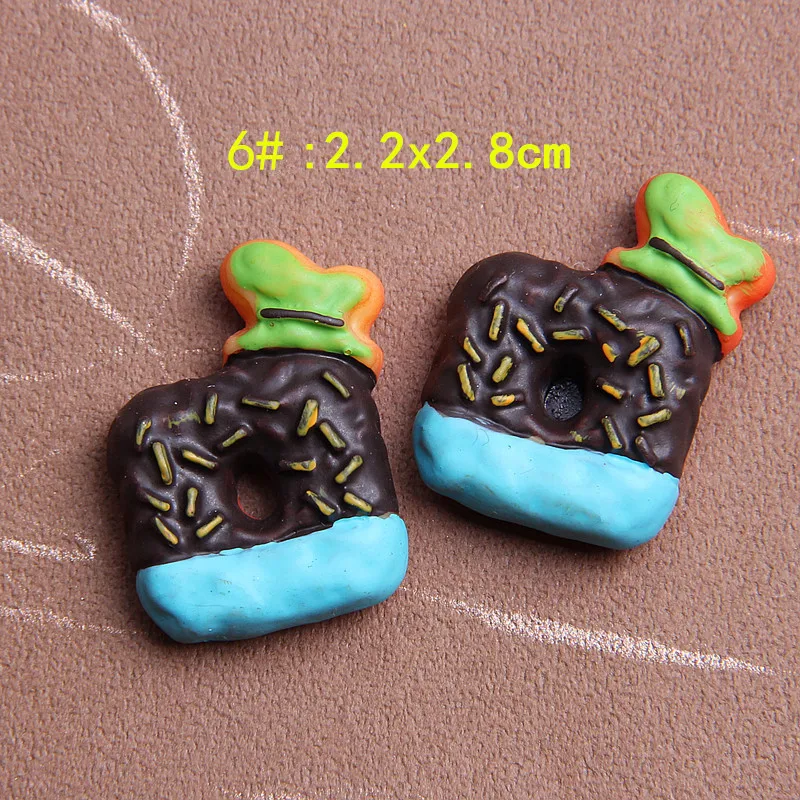 Кавайные 10 шт. смешанные еды кабошоны из смолы с плоским основанием миниатюрные