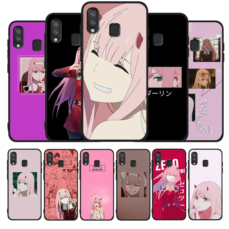 Милый черный чехол для телефона с аниме Zero Two Dear in the FranXX Samsung Galaxy A71 A51 A41 A31 A20E A10 A20 A40