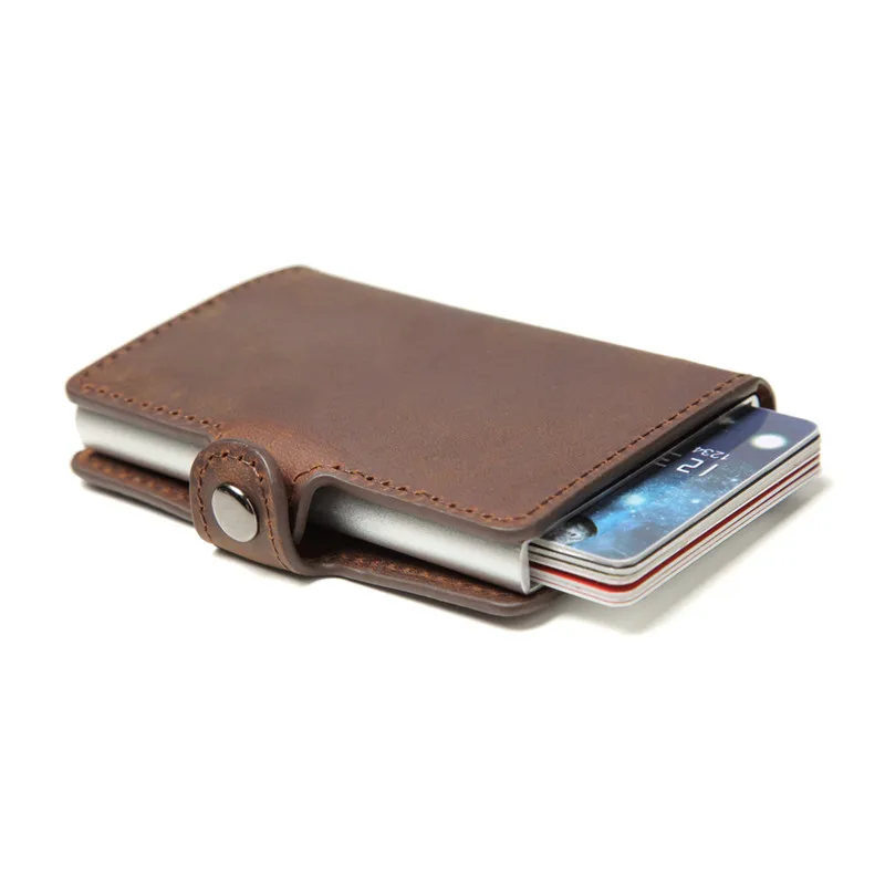 Кошелек мужской из натуральной кожи с RFID защитой и отделением для кредитных