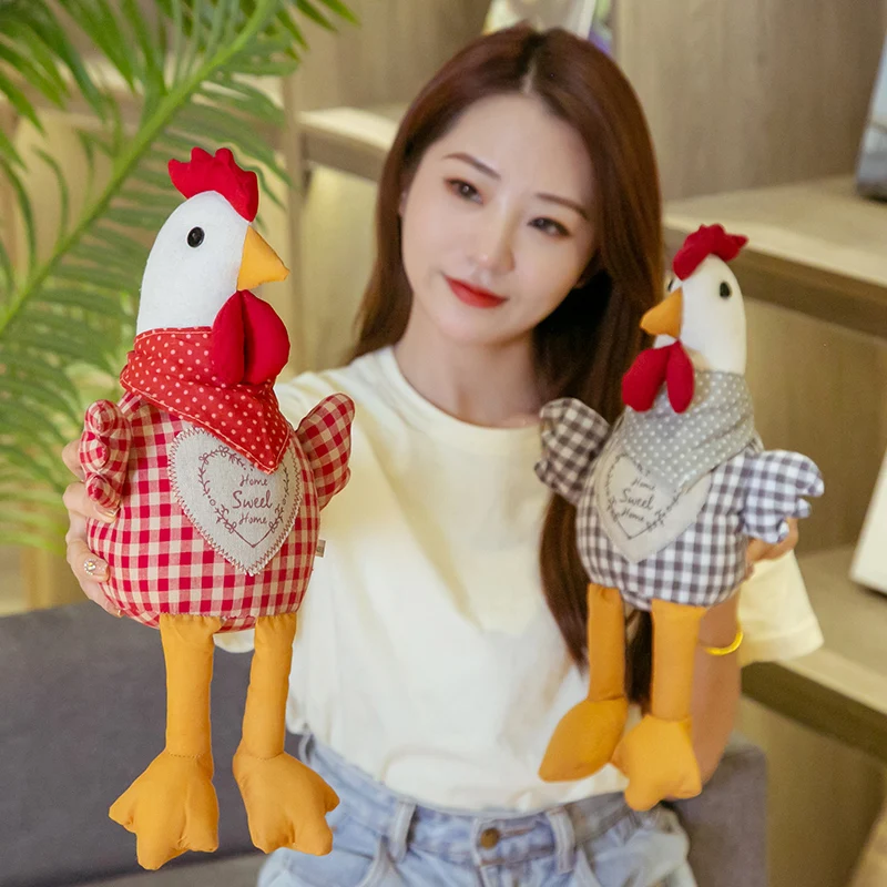 

1pc 40cm Cute Big Cock Plush Fabric Toy Ornaments Chick Doll Sleeping Pillow Children Play With Doll Birthday Gift