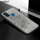 Чехол для Samsung Galaxy A71, противоударный, из хлопковой ткани, с магнитной застежкой