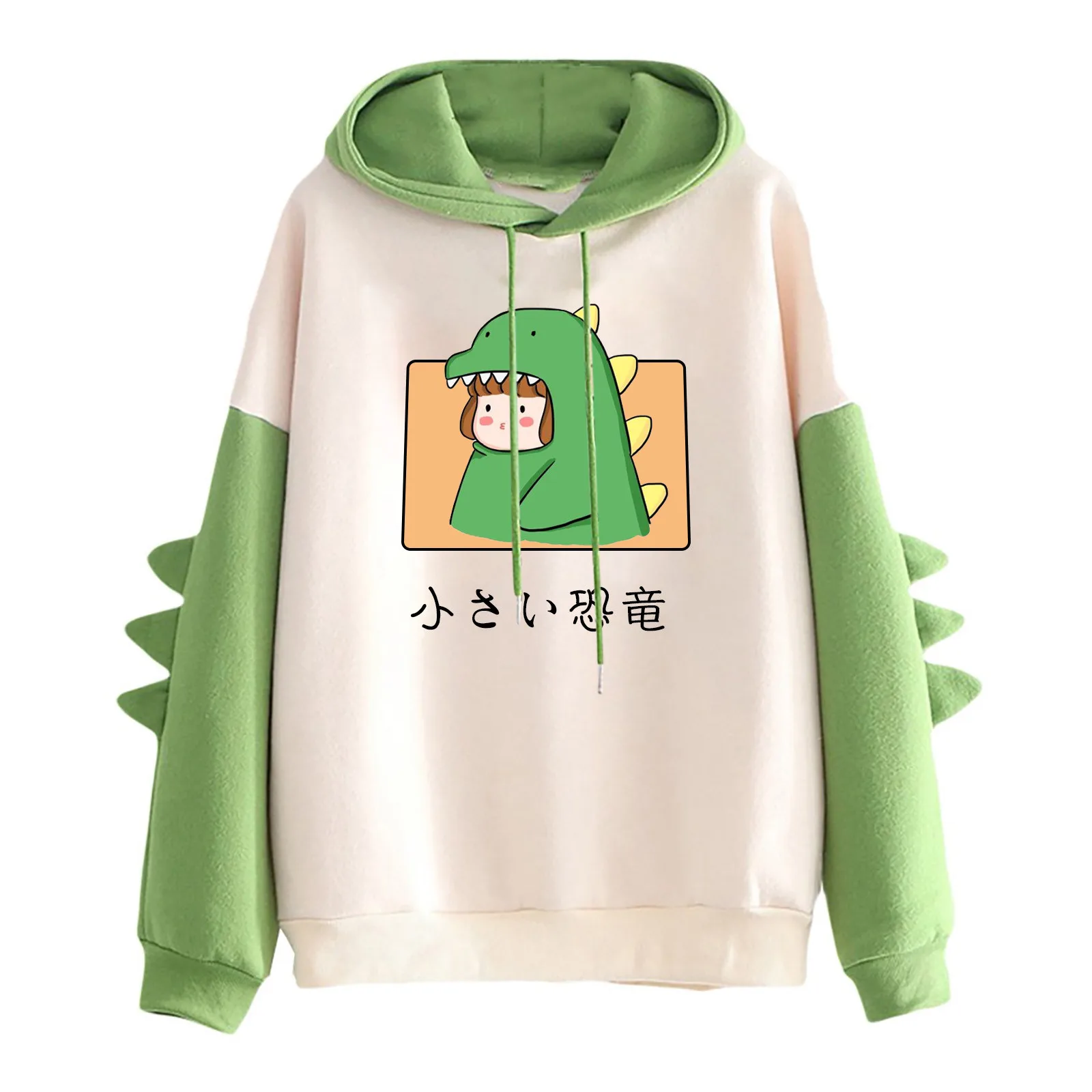 

Kawaii Dinosaur Harajuku Cute Anime Hoodie Women Funny Cartoon Aesthetic Sweatshirt Streetwear Graphic Hoody Female