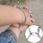 1 пара 2021 магнитный браслет для пар в форме сердца для женщин и мужчин модные очаровательные ювелирные изделия браслет-цепочка из нержавеющей стали в Кубинском стиле подарок для любимых